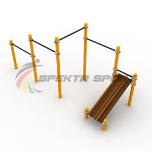 Купить Каскад турников со скамьей для пресса Воркаут SP WRK-12_76mm в Братске 